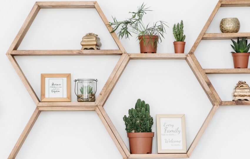 minimalist honey comb shelves: Is a no buy challengse for you?